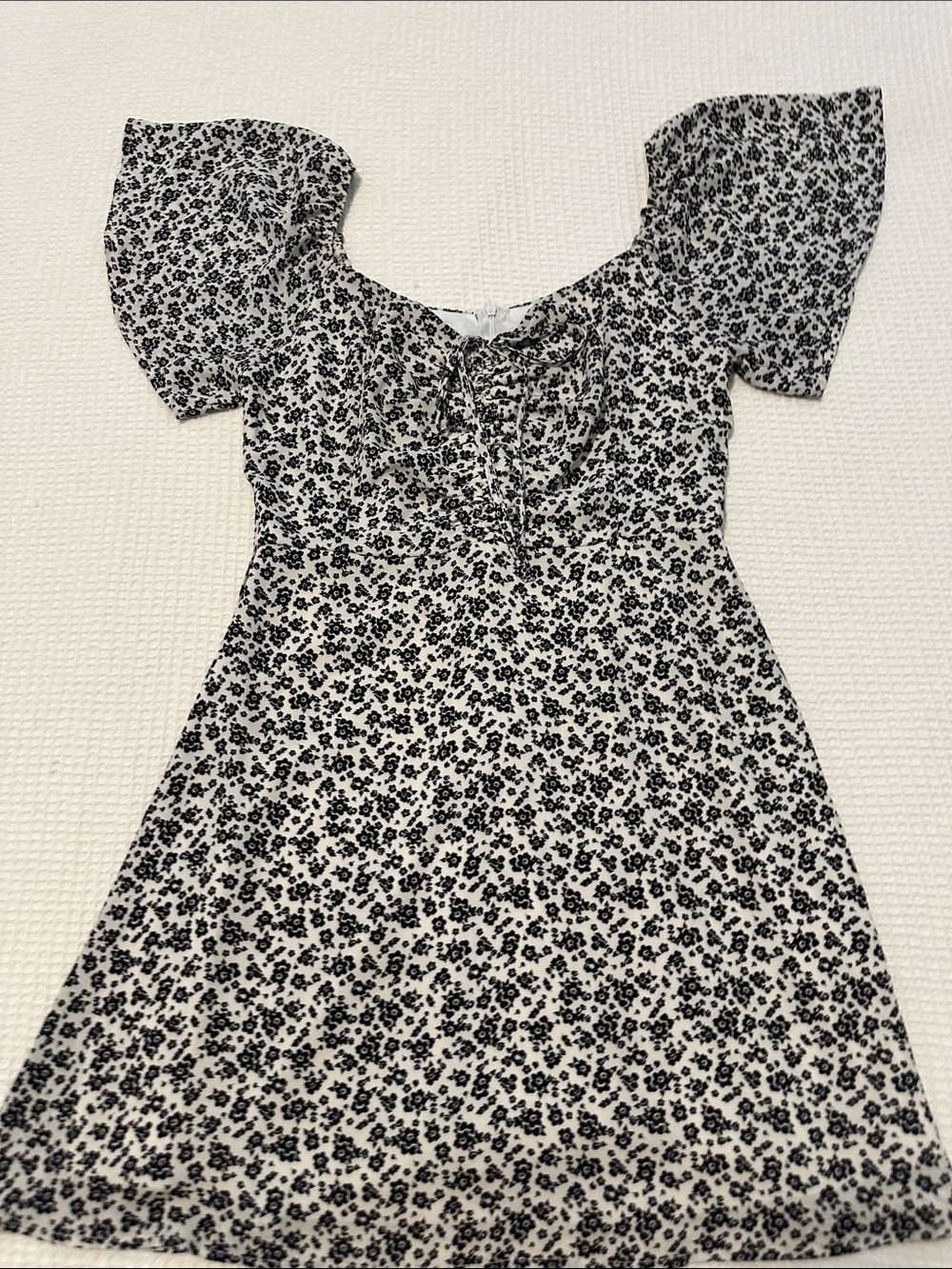 Altar'd State White and Black Floral Dress